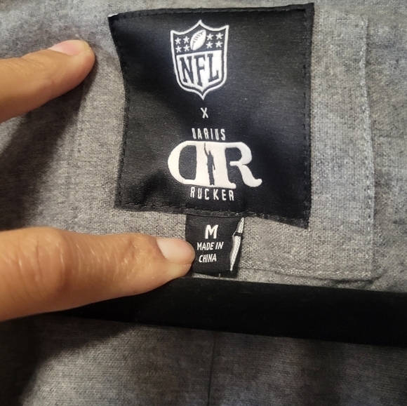 NFL x Darius Rucker Buffalo Bills Gray Gaucho Pearl snap Flannel Shirt size medi - Picture 7 of 10